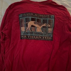 Long sleeve red southern tide T-shirt ❤️